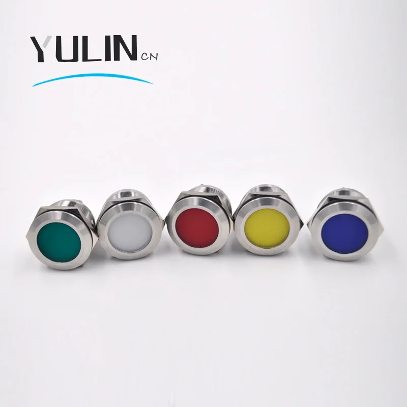 25 мм металлическая Светодиодная панель индикатор сигнала приборной панели
