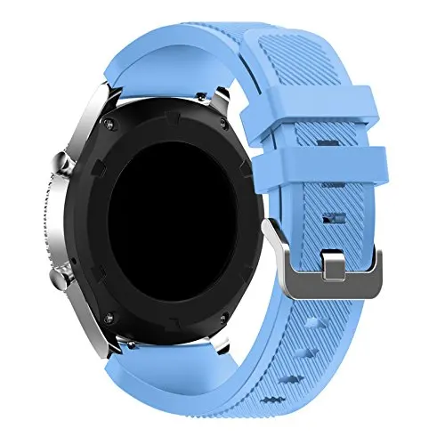 Сменные полосы для samsung gear S3 Frontier/классический ремешок 22 мм силиконовый спортивный ремешок для Moto 360 2-го поколения Смарт-часы - Цвет ремешка: Light Blue