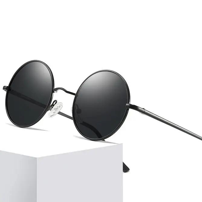 Маленькие круглые поляризационные солнцезащитные очки для женщин и мужчин в
