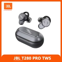 original jbl t280tws pro bluetooth headphones stereo earbuds bass sound headset noise cancelling earphone with mic charging case
