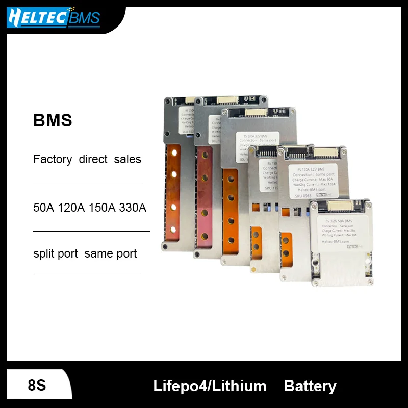 

Wholesale 24V BMS 8S 25A 30A 50A 60A 80A 120A 150A 200A 300A 18650 LifePO4 BMS Balance Board for 3.2V Battery protection board