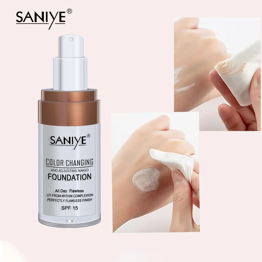SANIYE меняющая цвет основа для лица макияж жидкое покрытие консилер долговечная