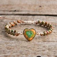 natural stone charm bracelets string braided macrame bracelets friendship wrap bracelet femme women jewelry wholesale