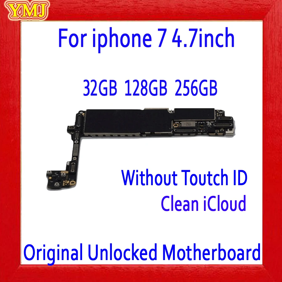 32 Гб 128 ГБ 256 для iphone 7 оригинальная разблокированная материнская плата без Touch ID/No