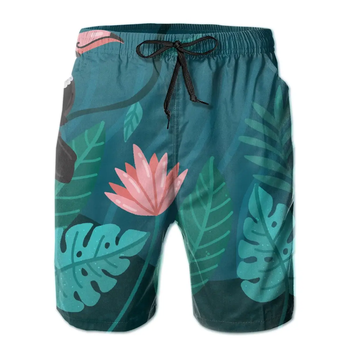 

Mens Swimwear Swim Shorts Trunks Hand Drawn Bird Beach Board Shorts Swimming Swimsuits Mens Running Sports Surffing shorts