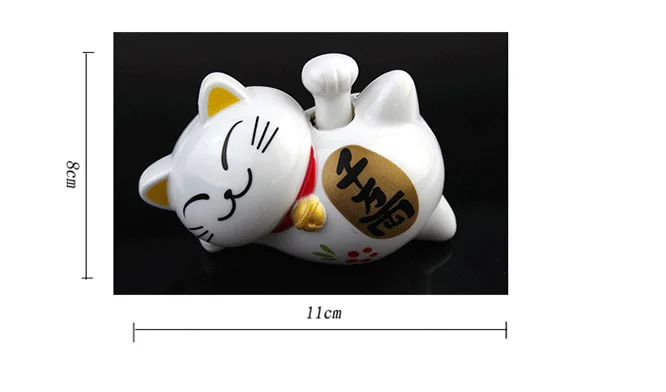 1 шт. 10*6*7 см Солнечная энергия Lucky Cat авто украшение автомобиля украшения для дома