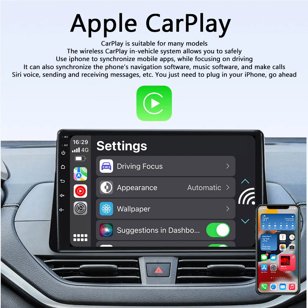 Беспроводной адаптер CarPlay для OEM автомобильной стереосистемы с USB подключением и