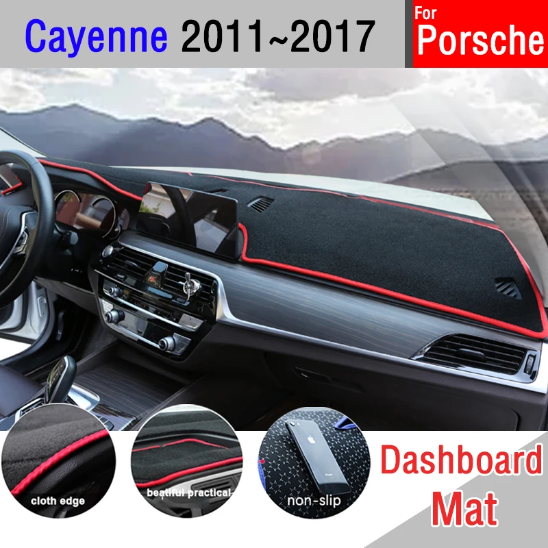 

For Porsche Cayenne 958 2011~2017 GTS Turbo S Anti-Slip Mat Dashboard Cover Pad Sunshade Dashmat Protect Carpet Accessories Cape