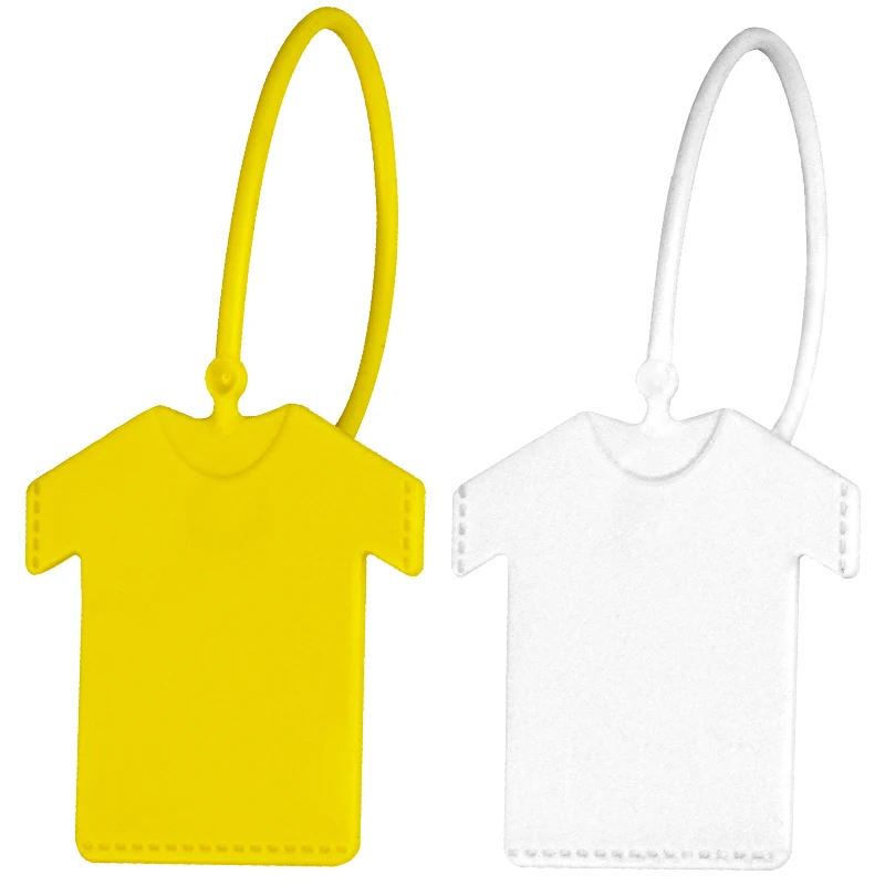 WONXEATH 100 шт. бирки для одежды на заказ пластиковые из ткани безопасности белые