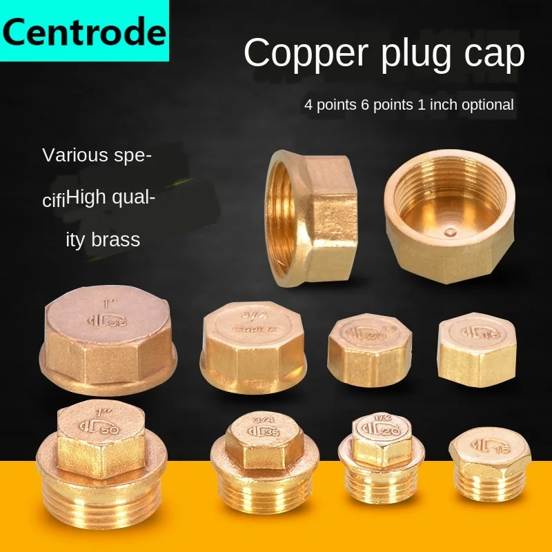

Внешняя медная проволочная вилка 1/2 дюйма, штепсельная Вилка для водопроводных труб, четырехтрубная труба, штепсельная вилка 3/4 дюйма, медна...