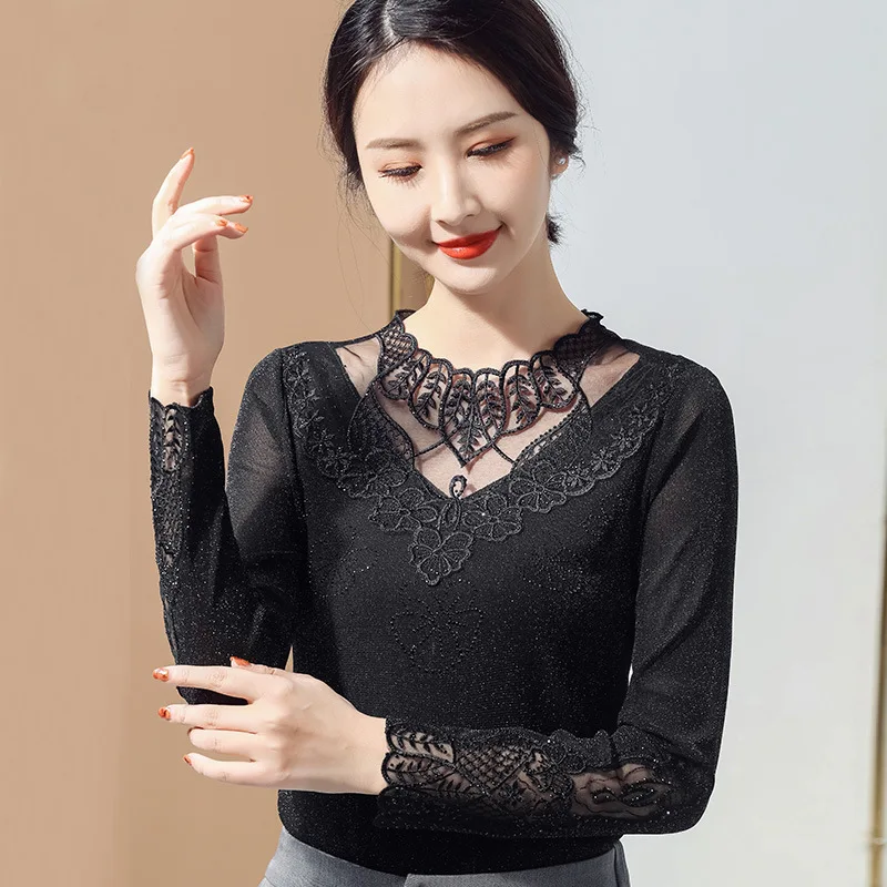 Новинка Весна 2022 женская футболка с длинным рукавом и круглым вырезом пикантные