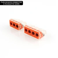 34 pin quick plug in junction box 103d104d 6mm2 wire connector for home electric cable wiring universal compact terminal block