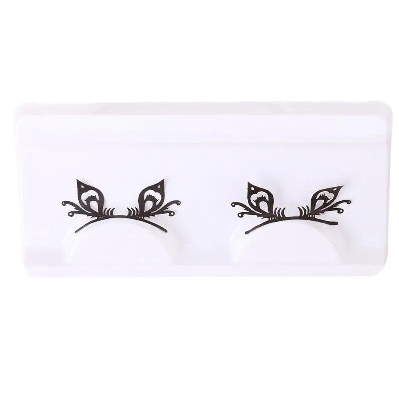 1 пар/упак. сексуальные тонкие художественные открытые накладные ресницы в виде