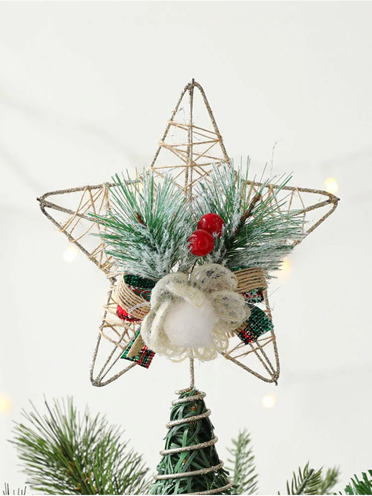 

Рождественская елка Topper Star блестящая золотая звезда, рождественские украшения для дома, рождественские украшения для елки, Рождество, Новы...