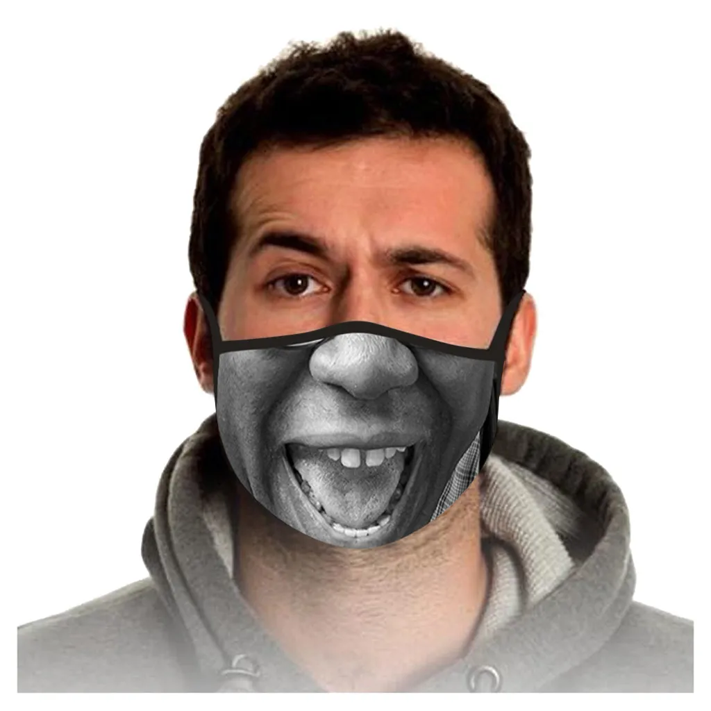 Забавные Маски стильная маска для улицы моющаяся безопасная многоразовая лица