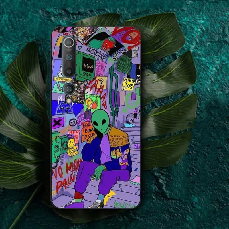 TOPLBPCS эстетичный мультяшный чехол для телефона с инопланетянином космосом Redmi Note 8