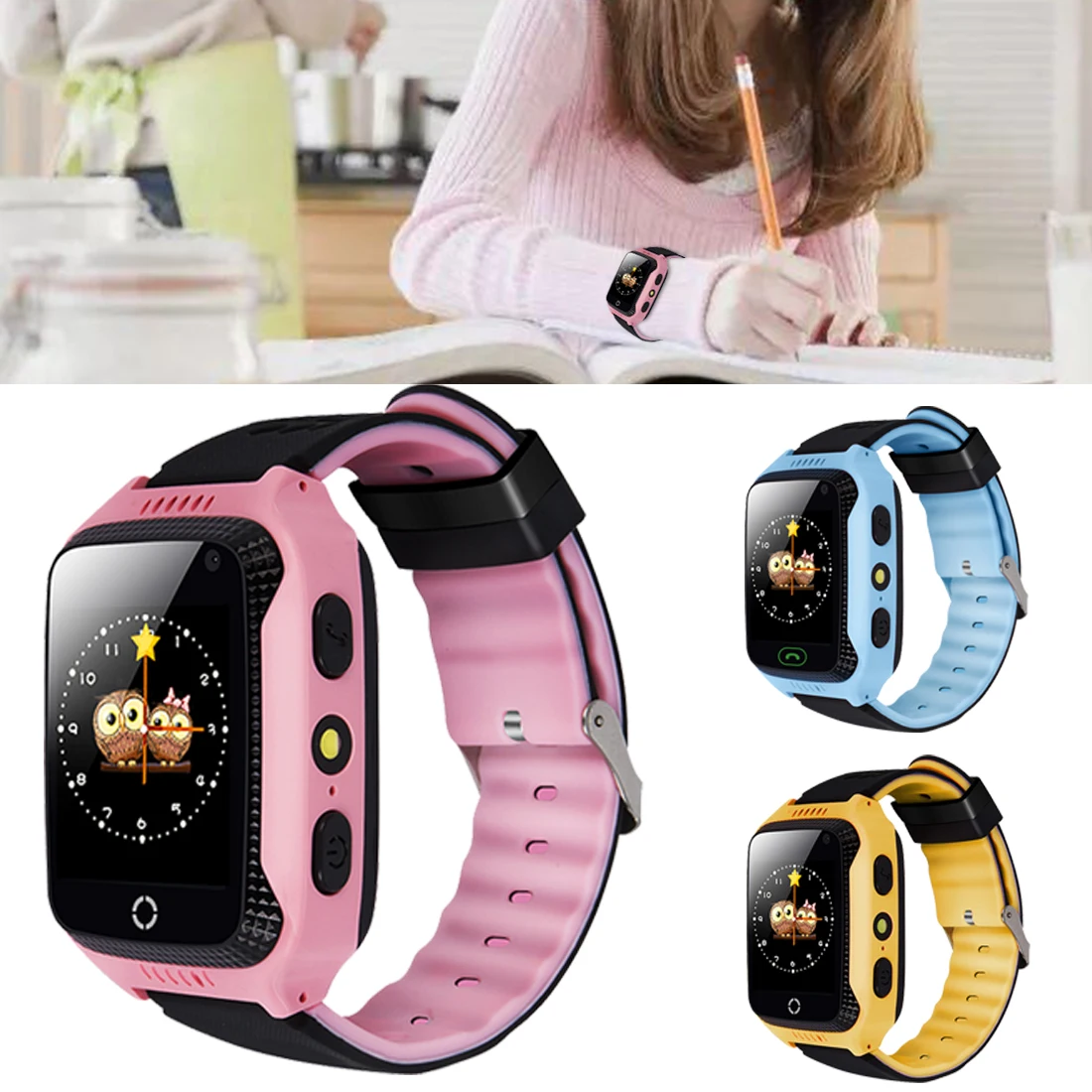 

Child GPS Tracker Smart Watch Q529 Support Hebrew Flashlight Camera 1.44" Touch Screen GPS LBS SOS Call Location Baby Watch Q529