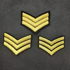 Нашивка-аппликация для куртки, 3 шт., сержант, военный чин, американская армия, эмблема на ткани