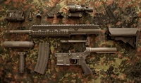 95cm 11 assault gun m416 sniper rifle diy 3d paper card model building sets construction toys educational toys military model