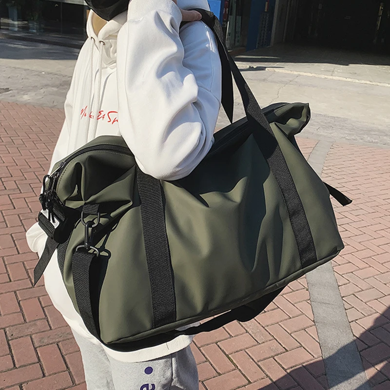 Designer Fitness Travel Tote Unisex Fashionable Large-Capacity Travel Bags Men Simple Black Sports Women's Shoulder Bag 2021