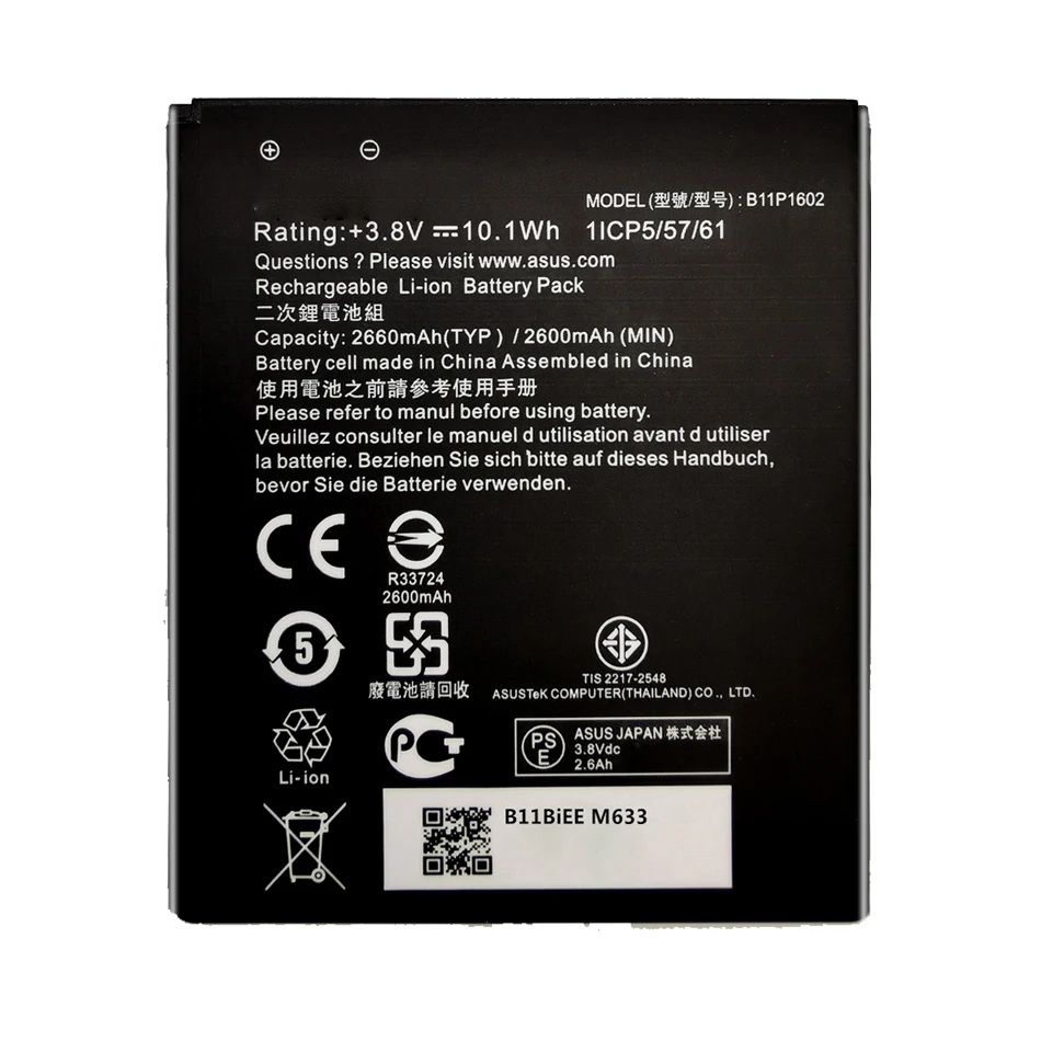 Аккумулятор для телефона ASUS ZB551KL батарея ZenFone C Go 5 TV Max M1 M2 Pro 6 0 в Live Per Zenfone X013DB B11P1510