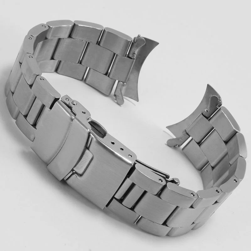 Stainless steel strap suitable for SEIKO No. 5 SKX175 173 007 watchband solid silver black 22mm 20mm watch bracelet