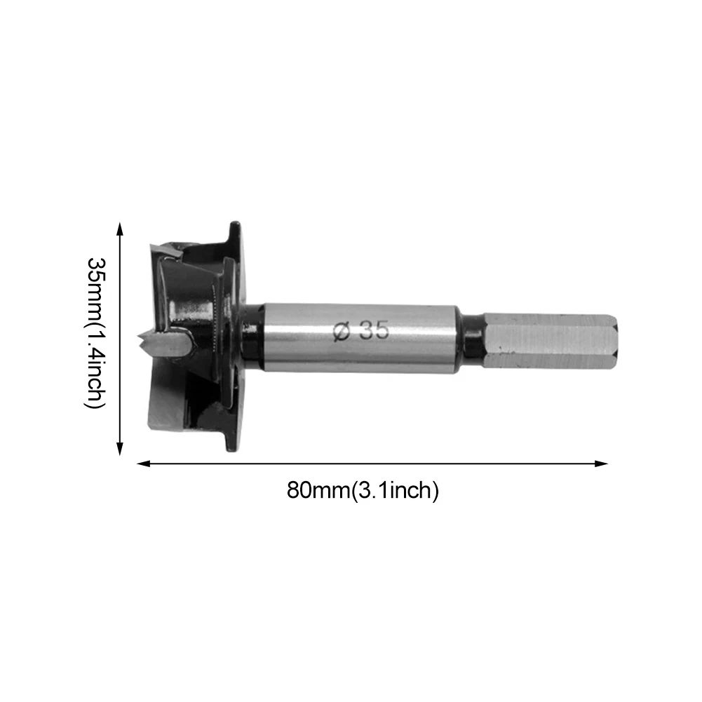 

3 Blades Easy Install Woodworking Cutter Hexagonal Shank 4 Teeth Hole Saw Opener Multifunction Durable Drill Bit 35mm For Metal
