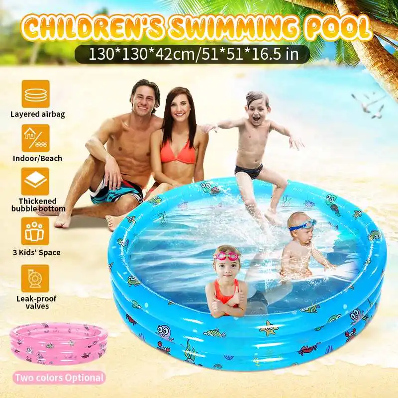 

130*42cm Baby Kids Inflatable Round Swim Pool Safety Float Thickened Ocean Ball Pool Play Swimming Pool Infant Water Floating