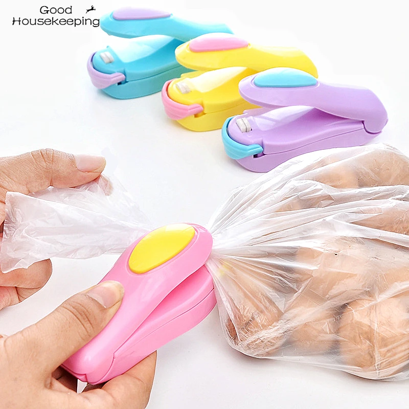 

Portable mini sealing machine household food protector plastic bag handy kitchen gadgets easily resealed