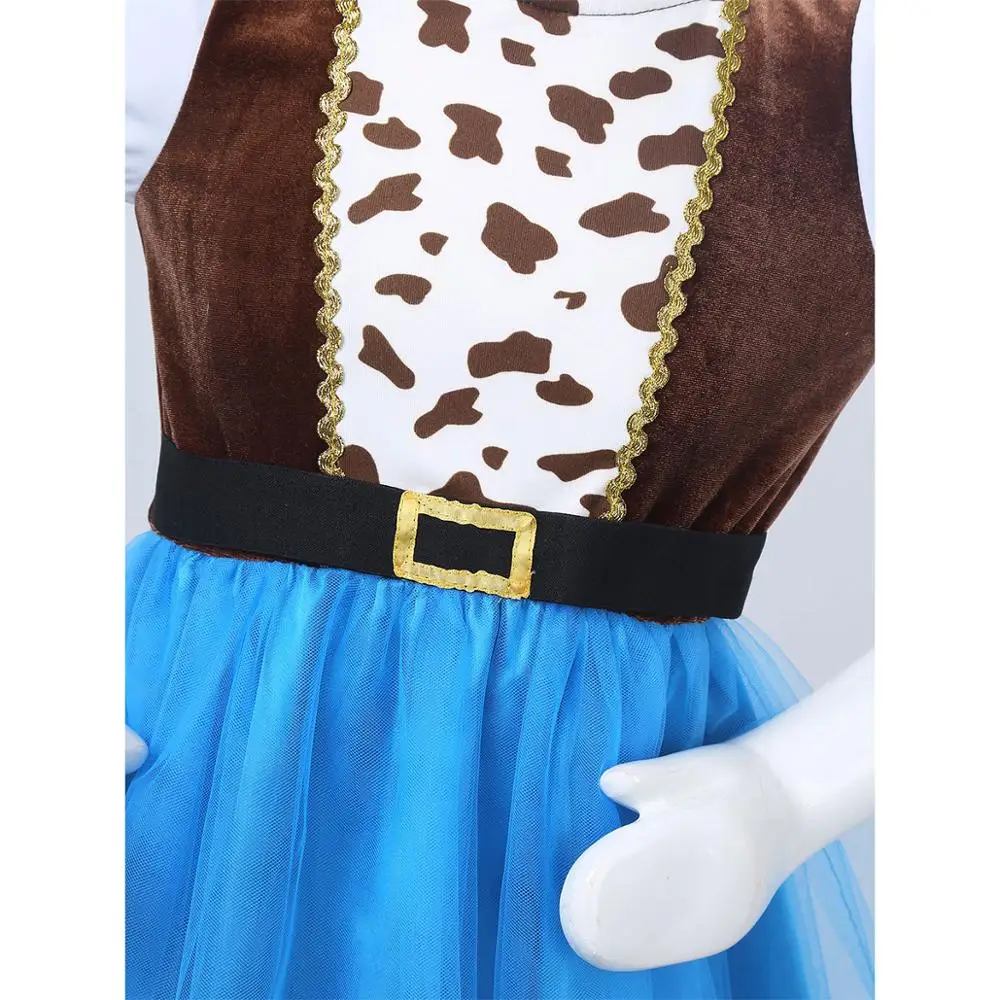 Детская одежда для девочек в ковбойском стиле костюм короткий рукав коров