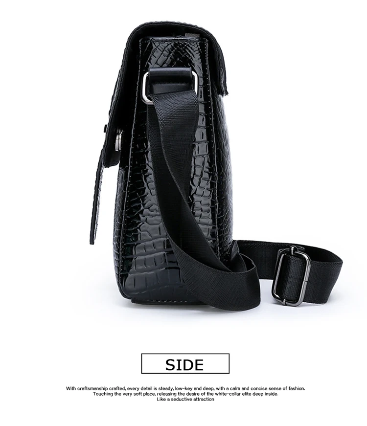 Крокодиловая сумка MVA для мужчин мужская на плечо/через плечо кожаные маленькие