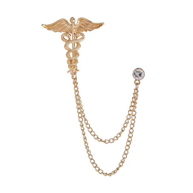 Модная брошь в виде змеи крыла из сплава булавка животного стразы на лацкан и