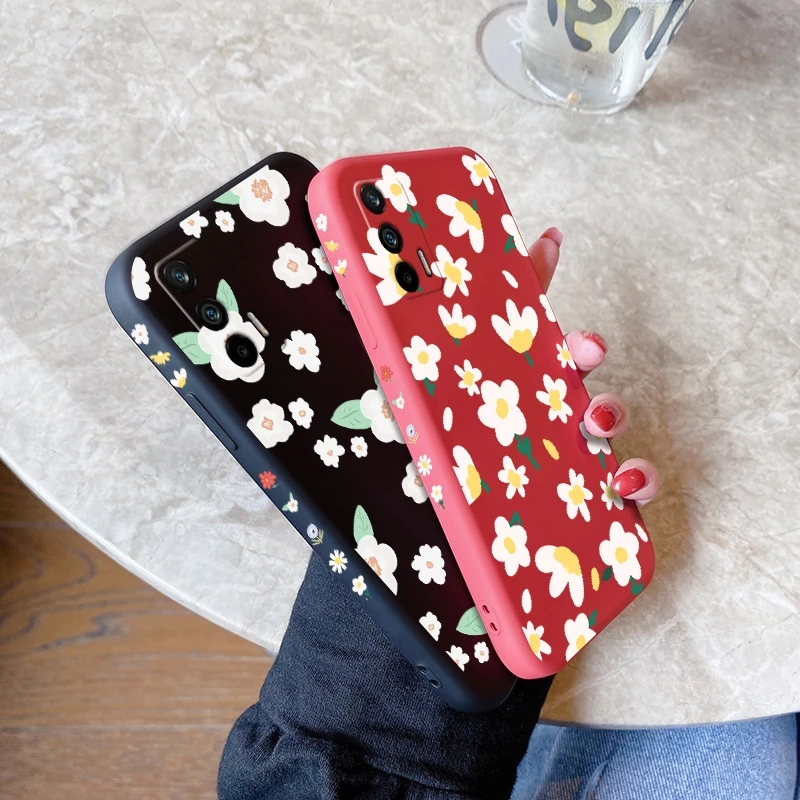 for realme gt 5g gt neo gt neo flash beautiful flower case silicone fall protector free global shipping