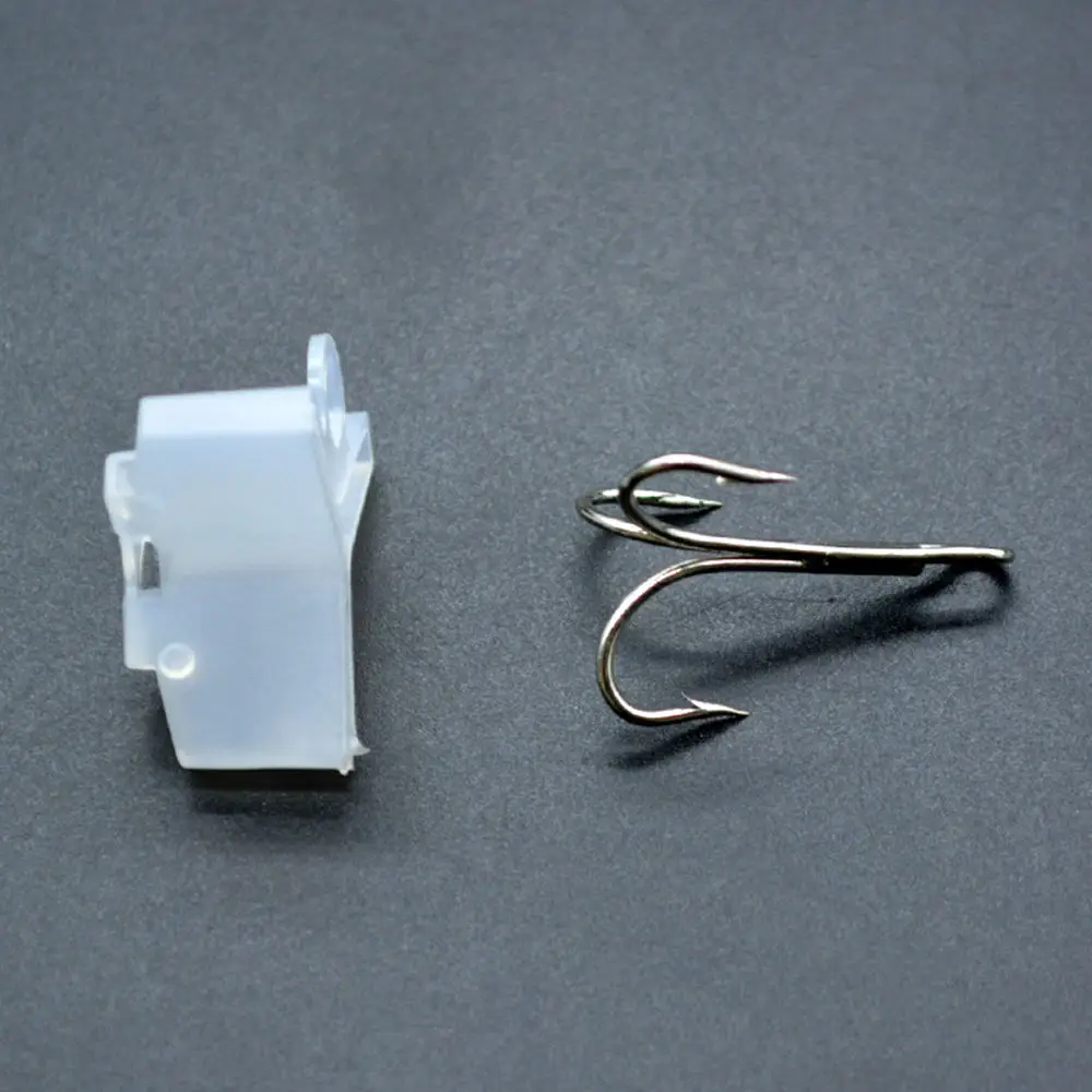 

50pcs Durable Fishing Treble Hooks Covers White Plastic Case Bonnets Caps Safety Protector
