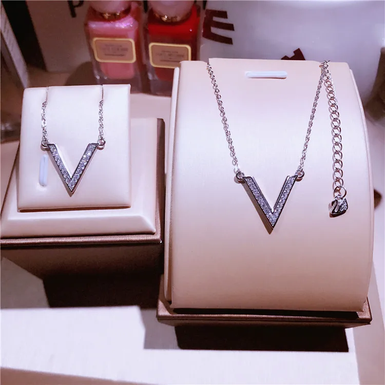 Новинка 2017 модное ожерелье-чокер звеньевая цепь ожерелье с V-образным цирконием