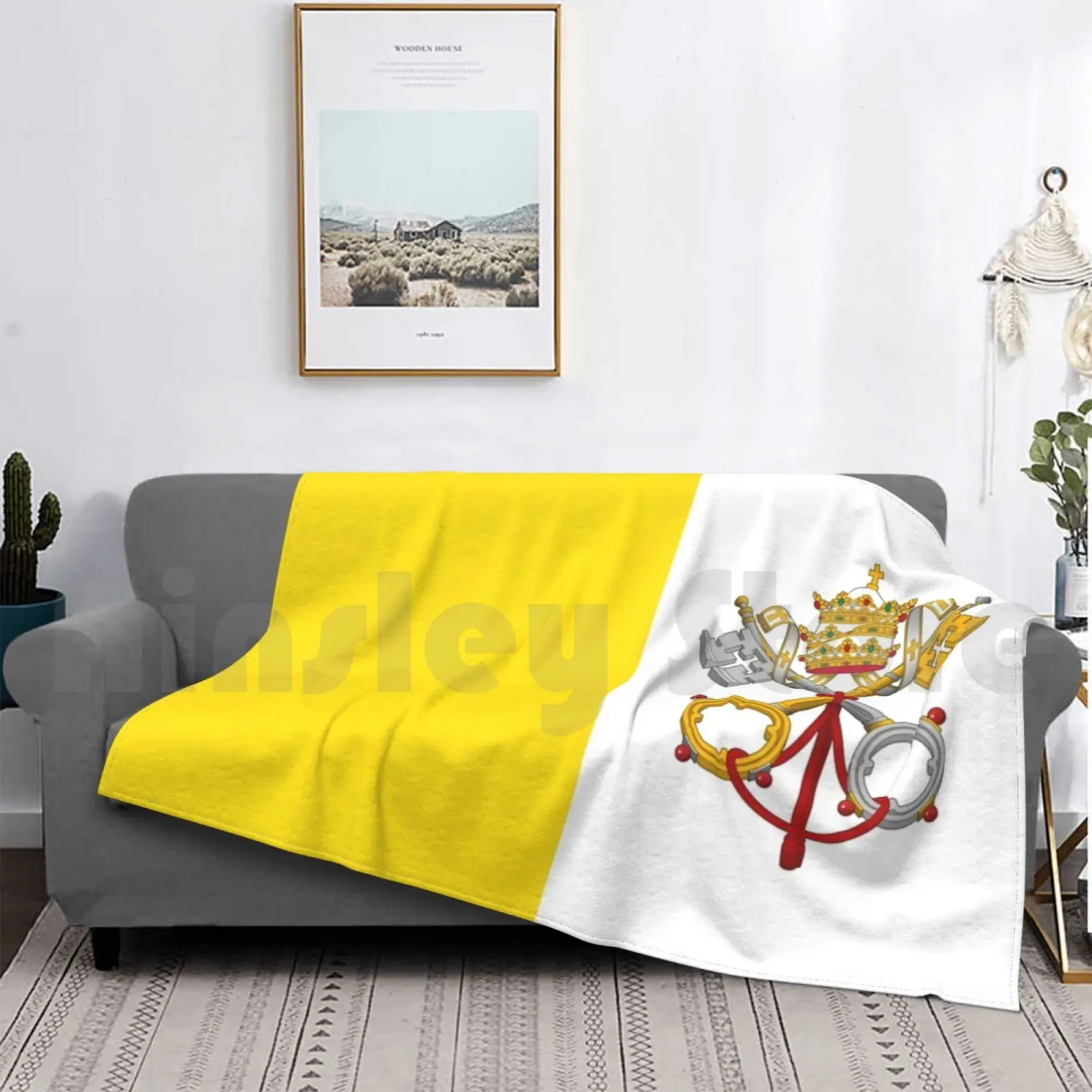 

Vatican City Flag Catholic Church Blanket For Sofa Bed Travel Vatican Vatican City Catholic Church Catholic