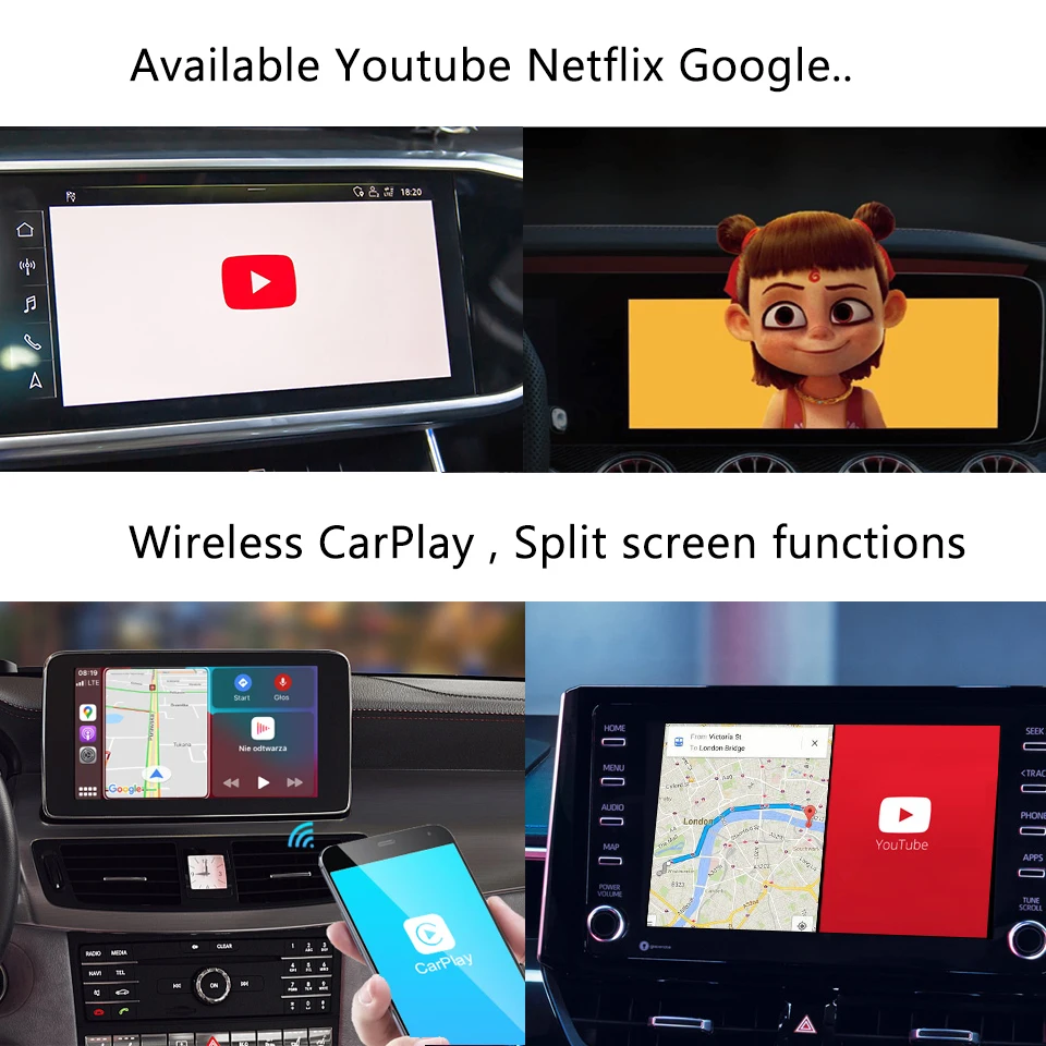AZTON Plug and Play USB для развлечений Android Gps навигация автомобильный AI Box видео интерфейс