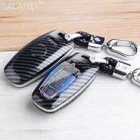 car remote key cases cover holder for audi a6 a7 a8 a4 c8 q8 q5 d5 e tron gold edge design accessories keychain car styling