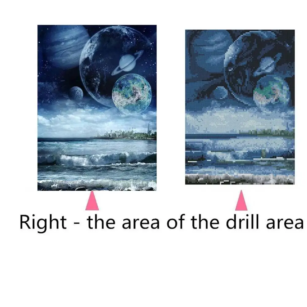 

5D Diamond Painting(Moonlit Light) Frameless DIY Diamond Painting for Home Decor, 11.8"x15.7"