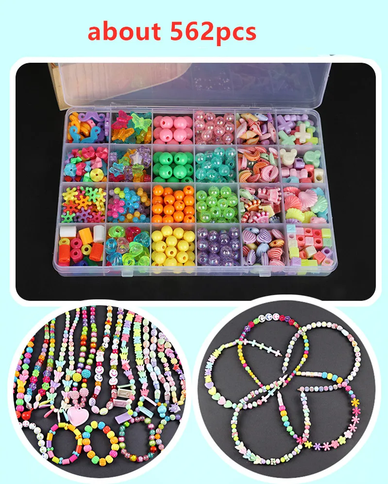 Браслет Пластик DIY акриловые бусины набор аксессуаров Игрушки для девочек
