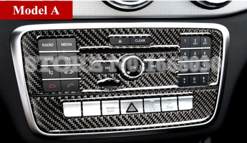 Центральная консоль из углеродного волокна панель CD покрытие 2 шт. для Benz A класса