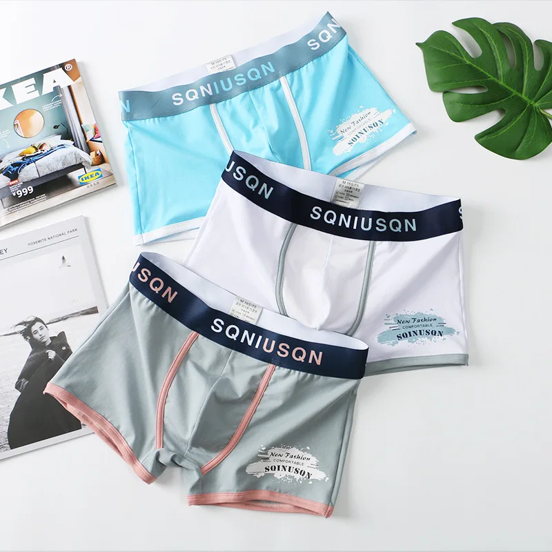 

Male Panties Cotton Men's Underwear Boxers Breathable Man Boxer Solid Underpants Comfortable Brand Shorts men underwear Print