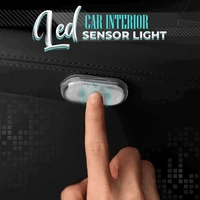 car interior led sensor light one touch switch neon lamp auto wireless ambient rechargeable 3m back stick portable night reading
