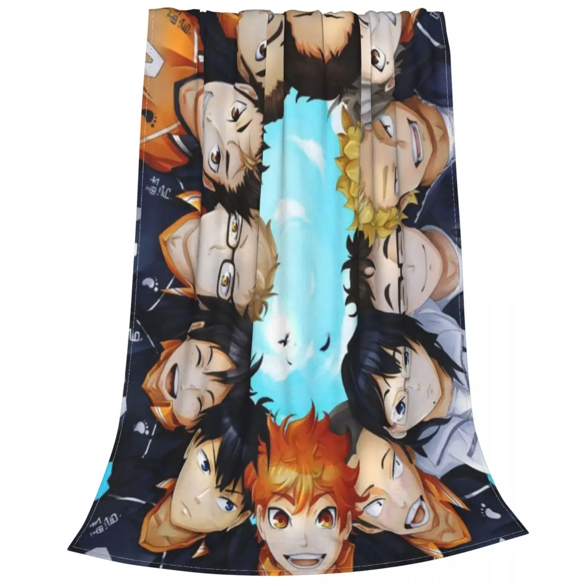 

Одеяло Haikyuu Karasuno для командного волейбола, флисовые весенне-осенние дышащие легкие Пледы для постельного белья, уличные плюшевые одеяла