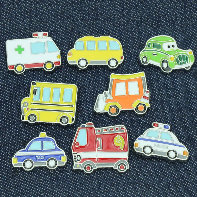 

MIX DESIGNS Cartoon van series brooch custom zinc-alloy metal crafts drip oil car brooch WHOLESALE