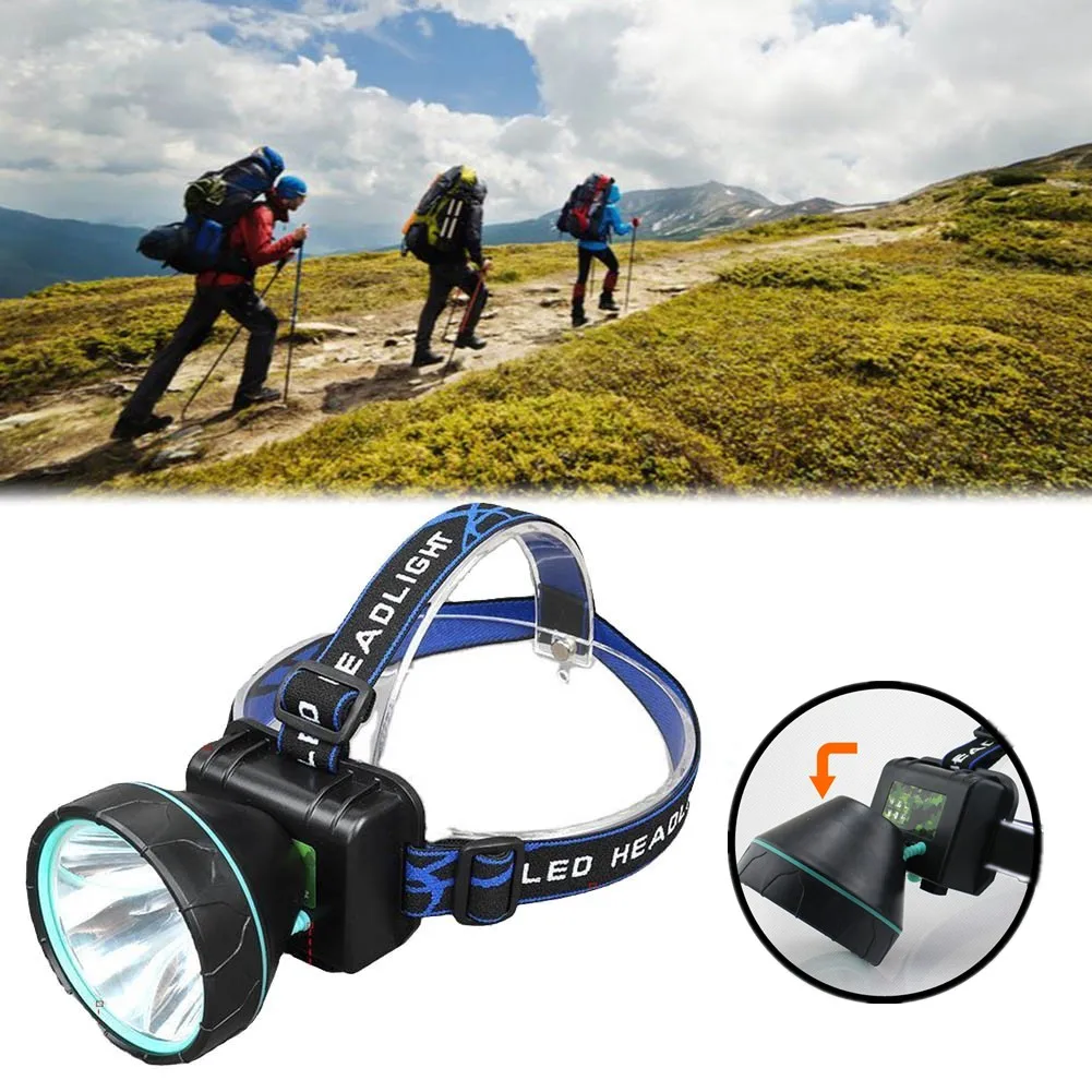 

2 Modes 30000 Lumens LED Rechargeable Head Torch Headlamp Lamp Fishing Light US Plug 30H Headlight Outdoor Illumination Tool