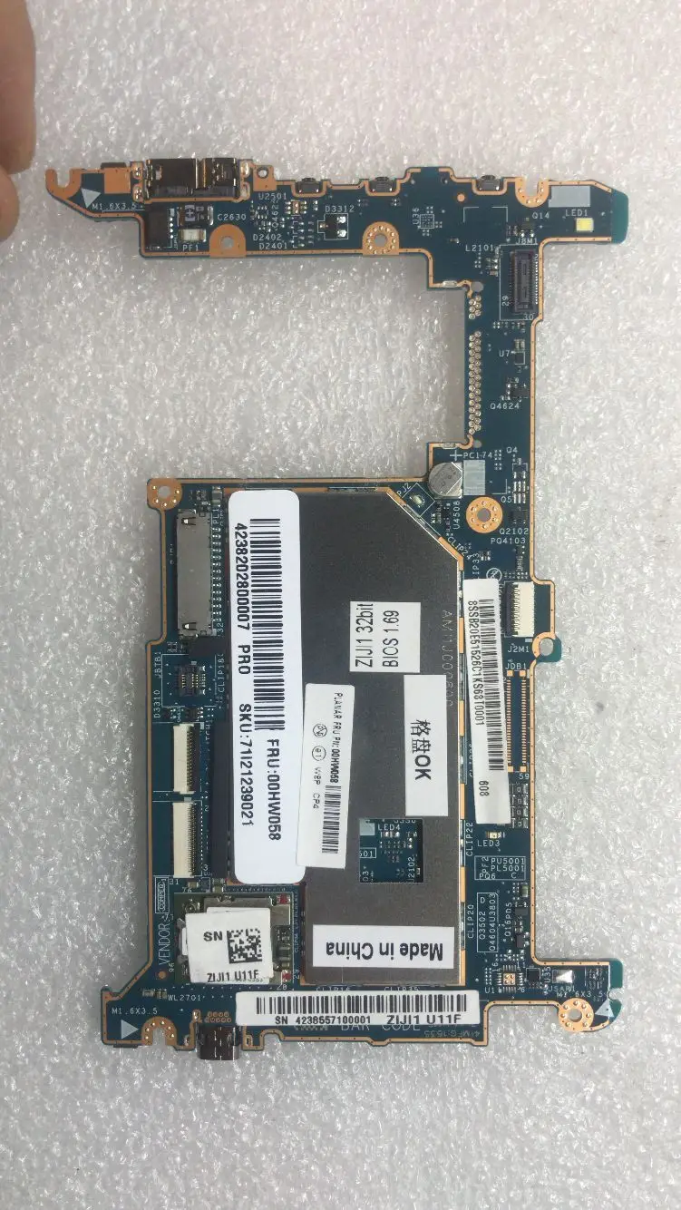 

KEFU ZIJI1 LA-A661P Is Suitable For Lenovo ThinkPad 8 Notebook Motherboard FRU 00HW058 W8P, Z3795, 64G, 2G, 32 100% Test Work