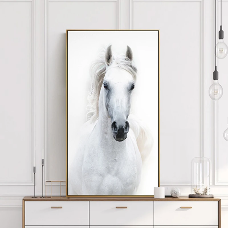 OUCAG дикий плакат с лошадьми картина дикая свободная Водонепроницаемая холст