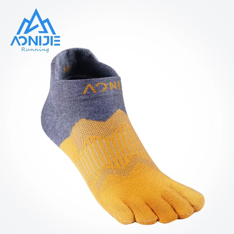 2 Pairs AONIJIE E4810 Ultra Run Five Toe Socks Low Cut Socks Toesocks For Running Marathon Race Trail
