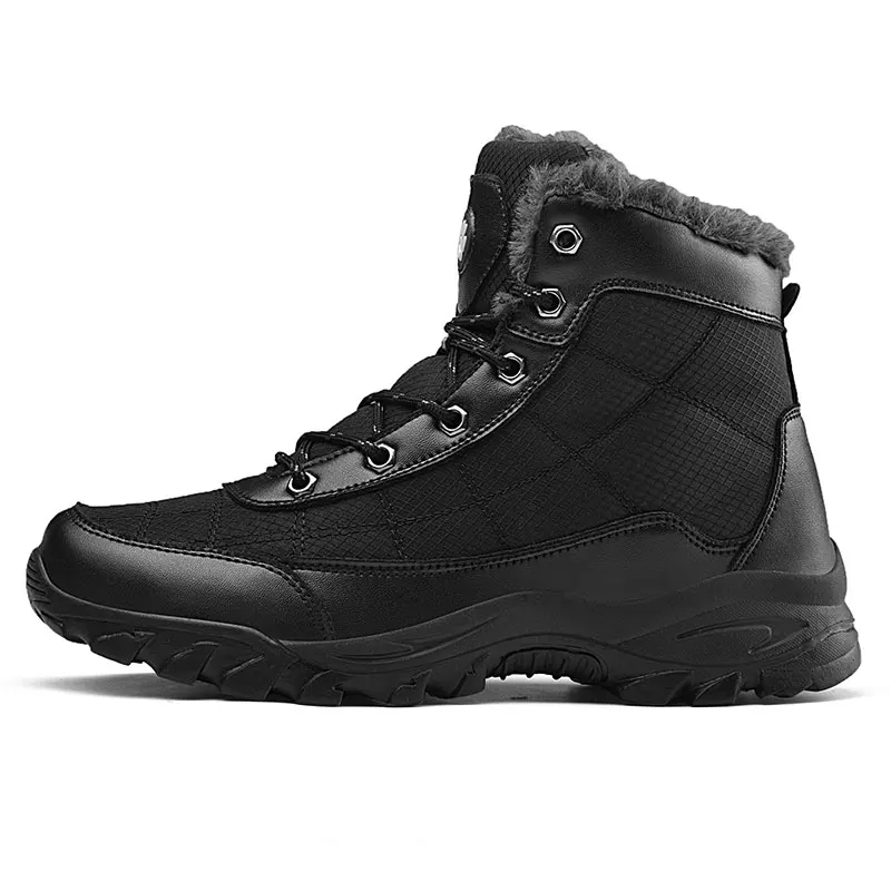 Зимние ботильоны мужские теплые ботинки из натуральной кожи на меху